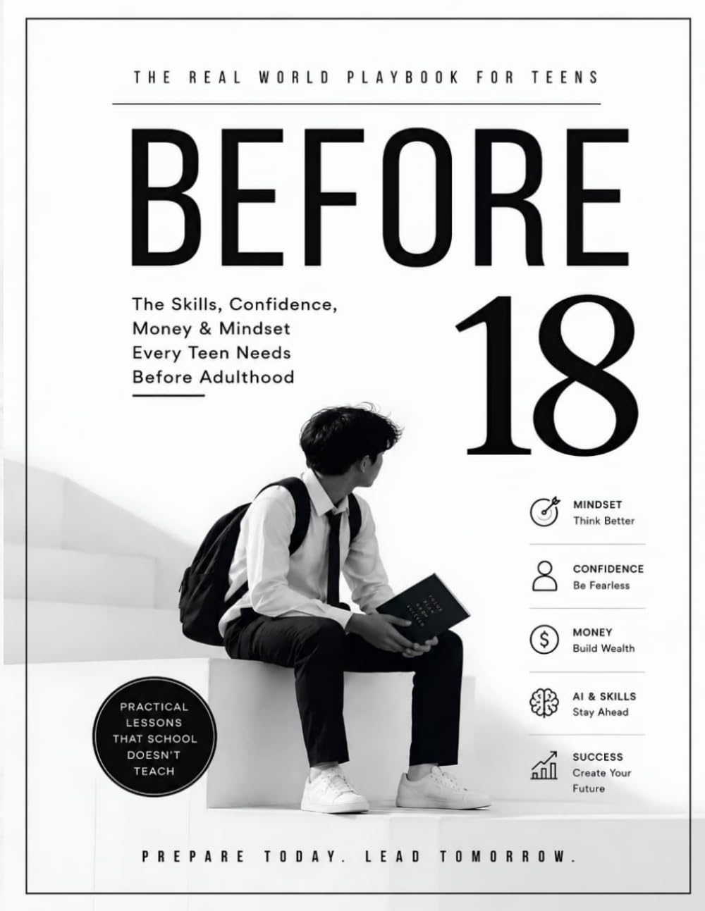 Before 18: The Real World Playbook for Boys: Money, AI, Confidence, Communication, Discipline, Social Skills and Life Lessons Every Teen Boy Needs Before Adulthood