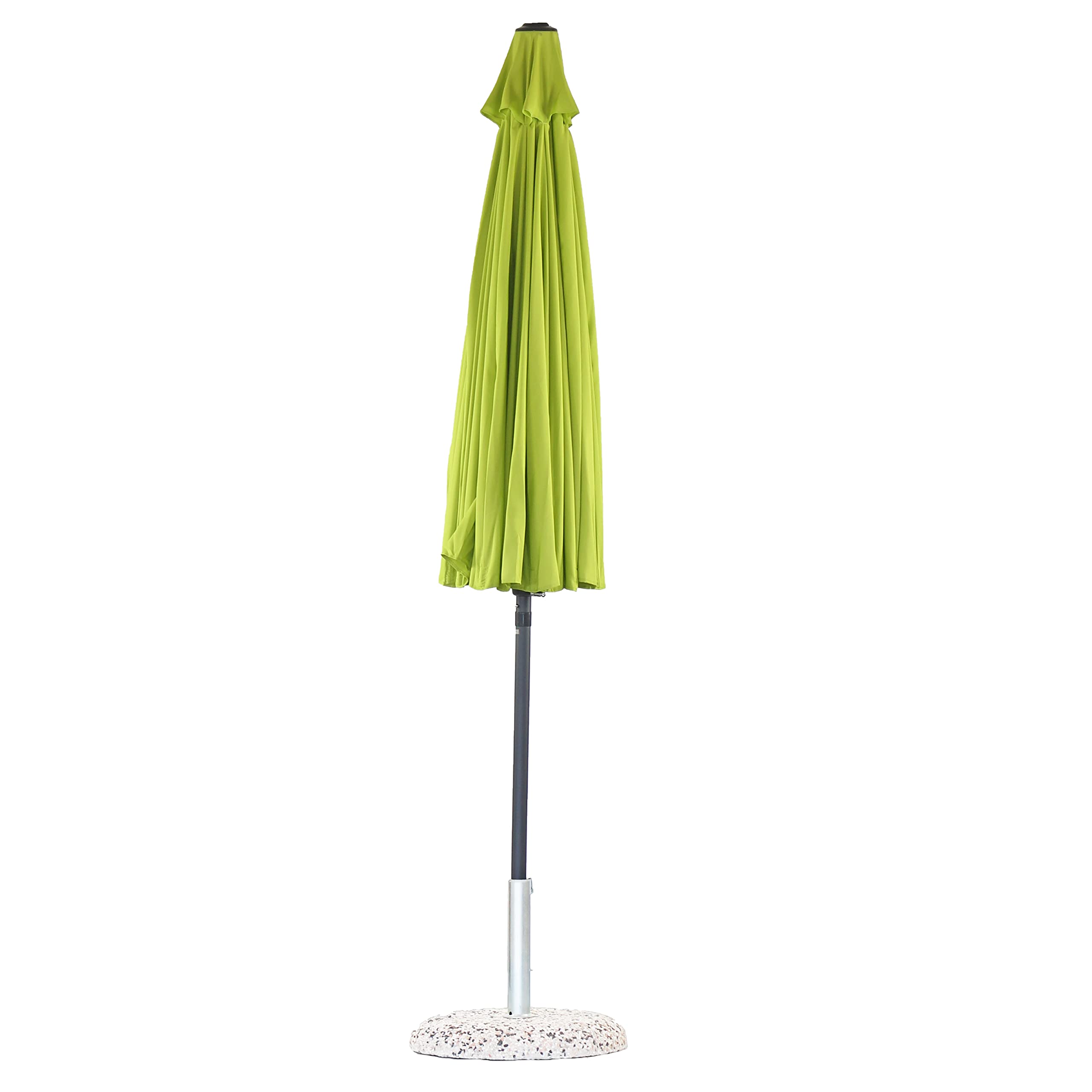 Brigros Estosa - ombrellone da giardino Atlanta 240 cm x 236 h palo in alluminio 18 stecche in fibra di vetro 6 mm telo in poliestere 180 gr con camino antivento