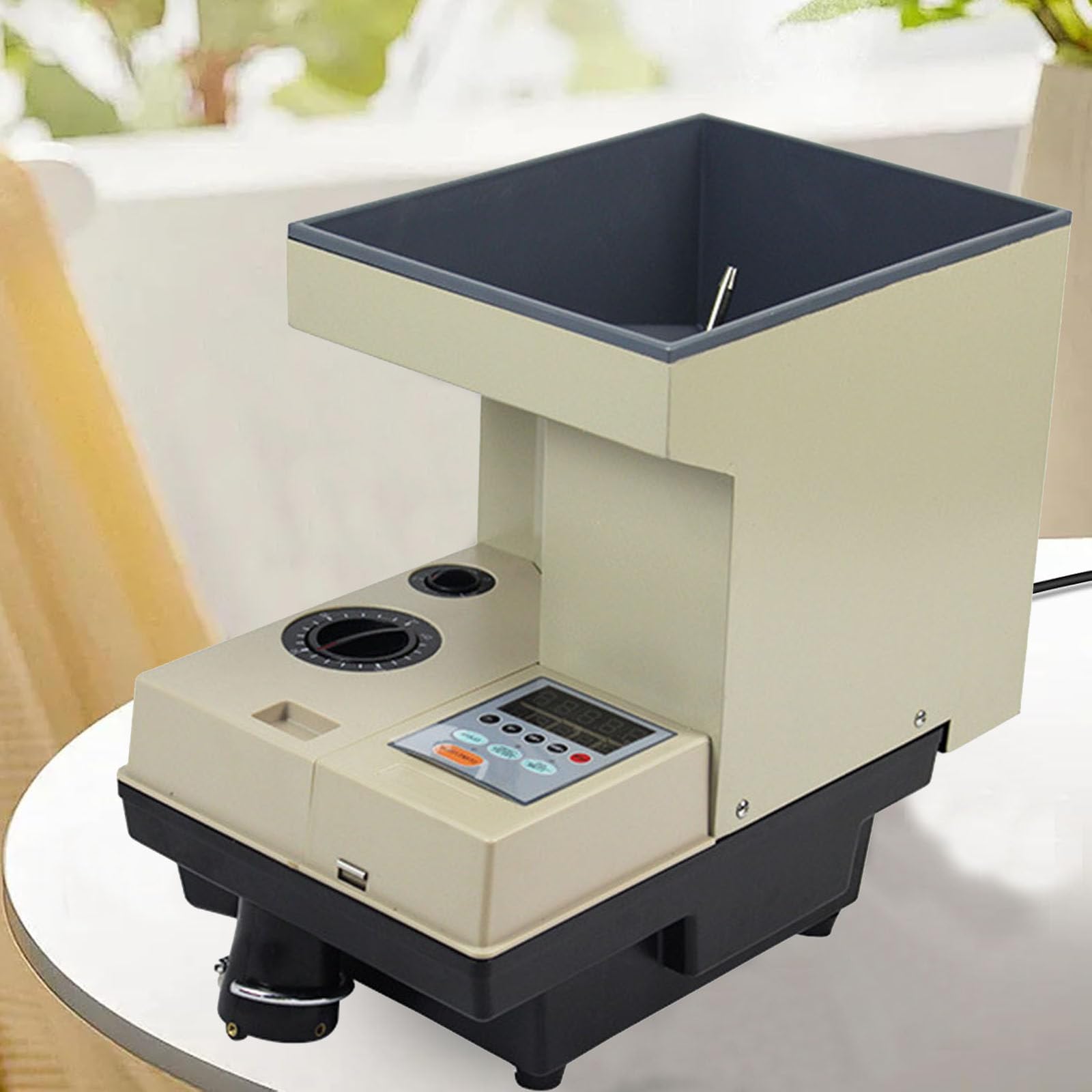XNXYSMKJ High Speed Portable Coin Counter and Sorter,3000 Pieces High Speed Coin Sorting Machine w/Large Capacity,for International Coins and Tokens