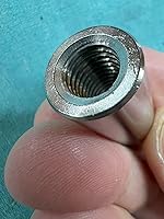 Vista 4 de Tuercas de conexión redondas M8, tuerca de acoplamiento de acero inoxidable 304 de 1.181 in/1.18 pulgadas de longitud, paquete de 10