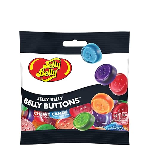 Miniatura 4 de Jelly Belly - Caramelo masticable para ombligo  (4 bolsas) de 2.75 onzas cada una  Caramelo masticable  Incluido por Tullipak, incluye imán adicional