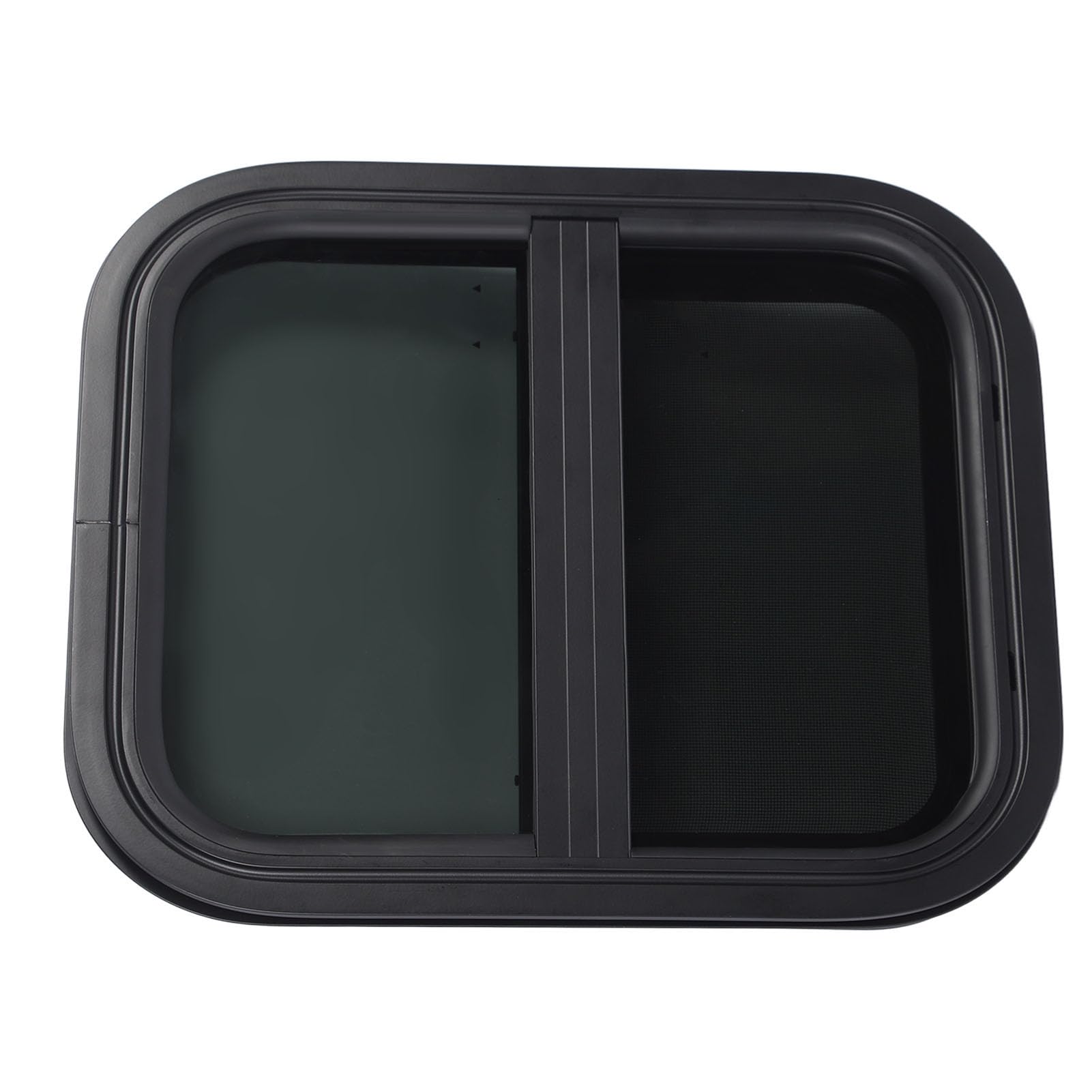 Ventana Para RV 406x356mm Deslizante Con Malla Vidrio Templado Tintado Resistente A Los Rayos Y Sellado Impermeable Para Caravanas Remolques Y Vehículos De Construcción