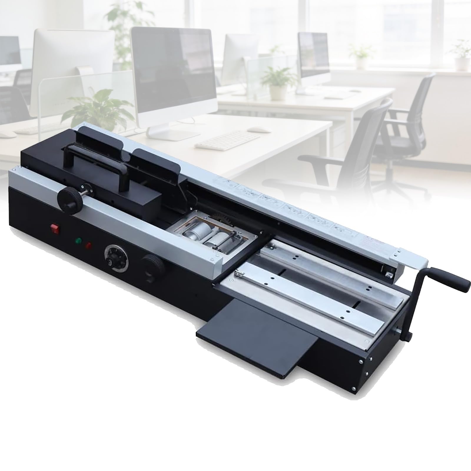 LHQYA A4 Hot Melt Glue Binding Machine, Desktop Binding Machine, Maximum Binding Thickness: 4cm, Length: 32cm, Temperature Range: 135-180°C, for Offices, Print Shops, and Studies