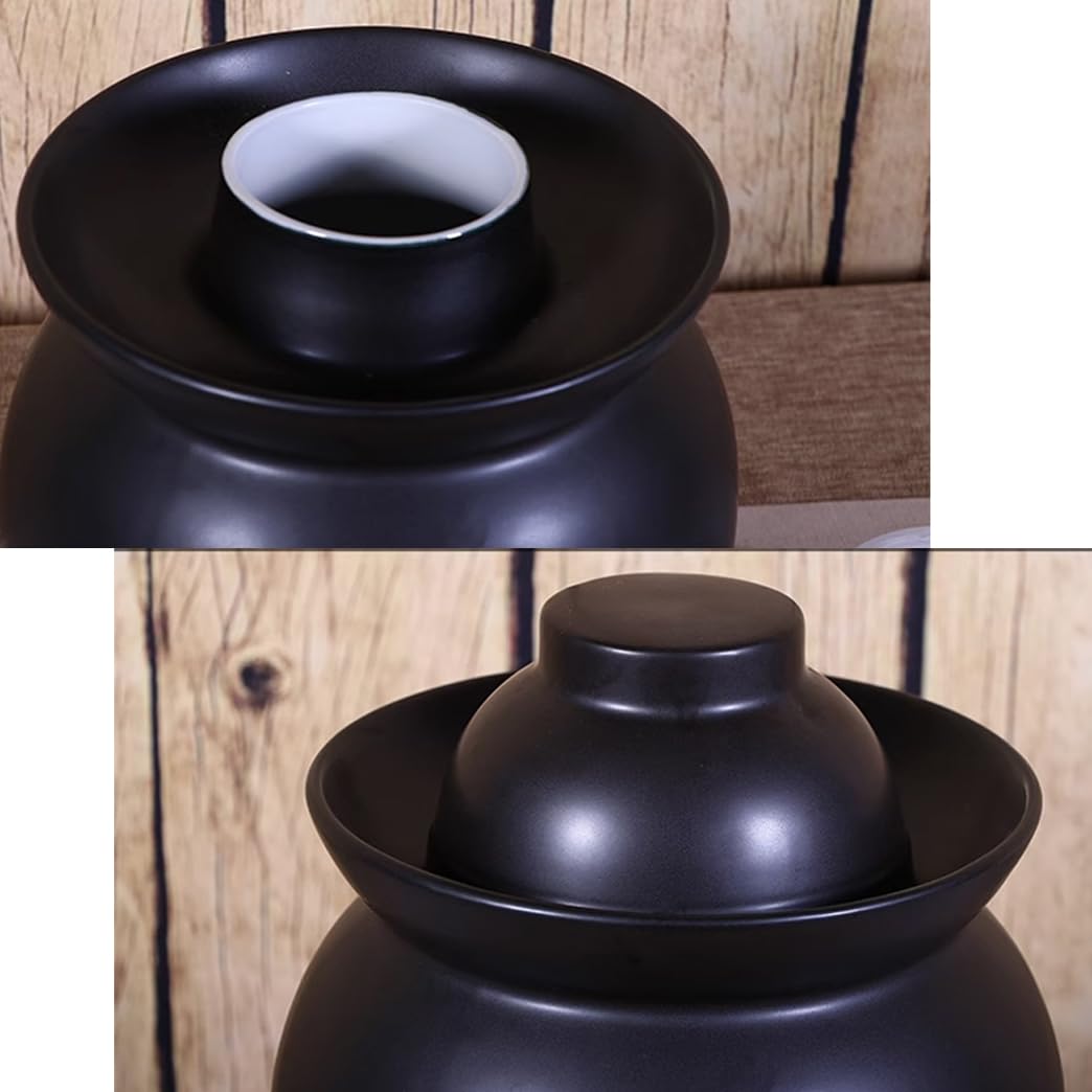 Ceramiczny słoik na marynaty z pokrywkami, tradycyjny chiński porcelanowy garnek do marynowania, ceramiczny garnek do fermentacji z uszczelką wodną pokrywką śluzy powietrznej, garnek do kiszonej