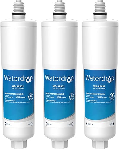 Waterdrop AP431 - Cartucho de repuesto para inhibidor de escamas de agua caliente Aqua-Pure AP431 para AP430SS, evita la acumulación de