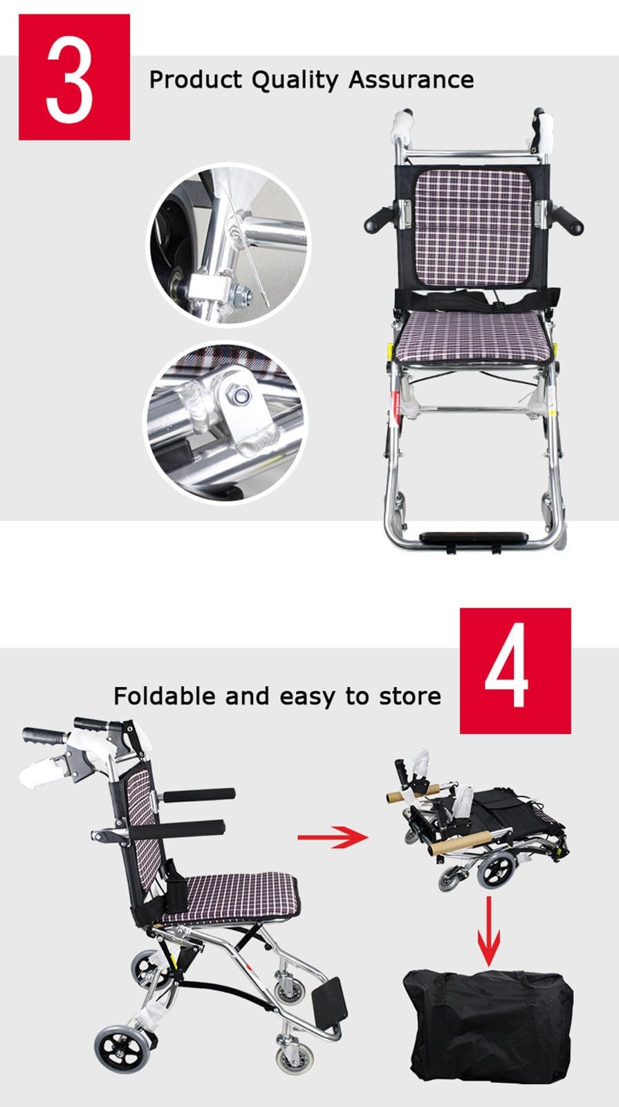 Sillas De Ruedas Plegables Manuales,Silla De Ruedas Plegable Ultraligera Viaje Portátil Pequeño Ligero Manual Silla De Ruedas Tour Durable Ancianos Scooter Silla De Ruedas A