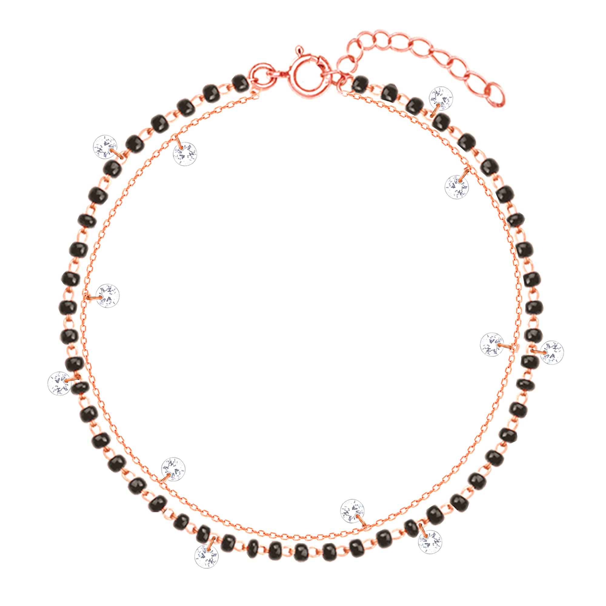 GIVA 925 Silver Rose Gold Dazzling Zircons Layered Mangalsutra Bracelet, Adjustable | Gifts for Women and Girls | With Certificate of Authenticity and 925 Stamp | 6 Months Warranty* (B0BK2T7CJ4) Amazon Price History, Amazon Price Tracker