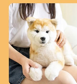 Amazon.co.jp: ハイシミュレーション秋田犬 ぬいぐるみリアル
