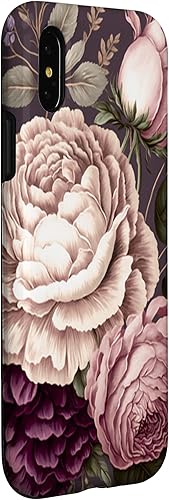 Miniatura 9 de Funda para iPhone 13 Pro Elegant Blush Pink & Purple Vintage Floral Rose & Peony