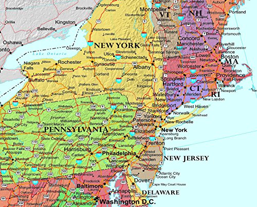 Swiftmaps SM USA EL LG LAM 48X78 Huge United States, Usa Classic Elite Wall Map Laminated thumb #2