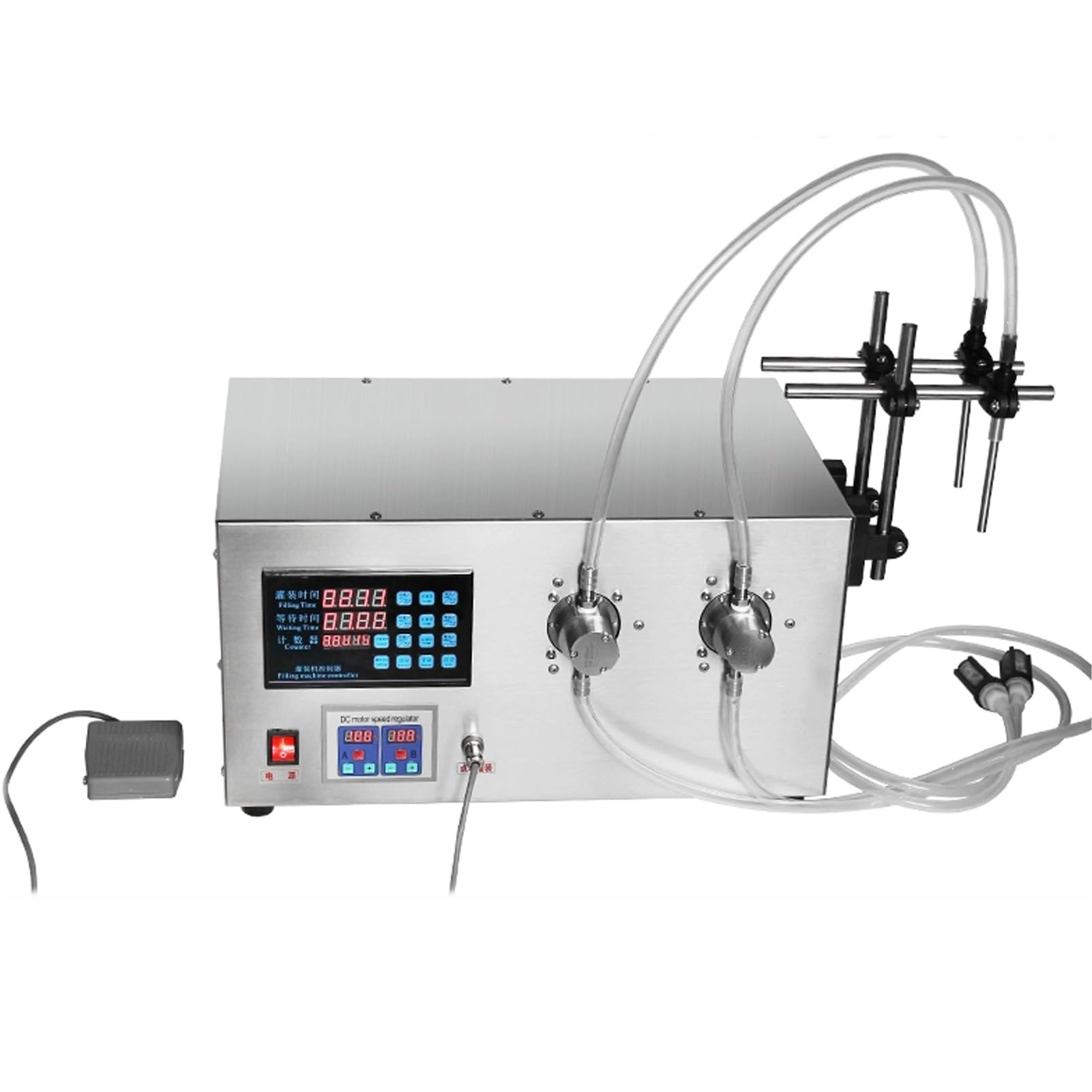 asdchZen Liquid Filling Machine, Water Bottle Filler Machine, Digital Control Stainless Steel Bottle Filling Machine, For Wine, Cosmetic, Perfume, Water, Juice,10L/min