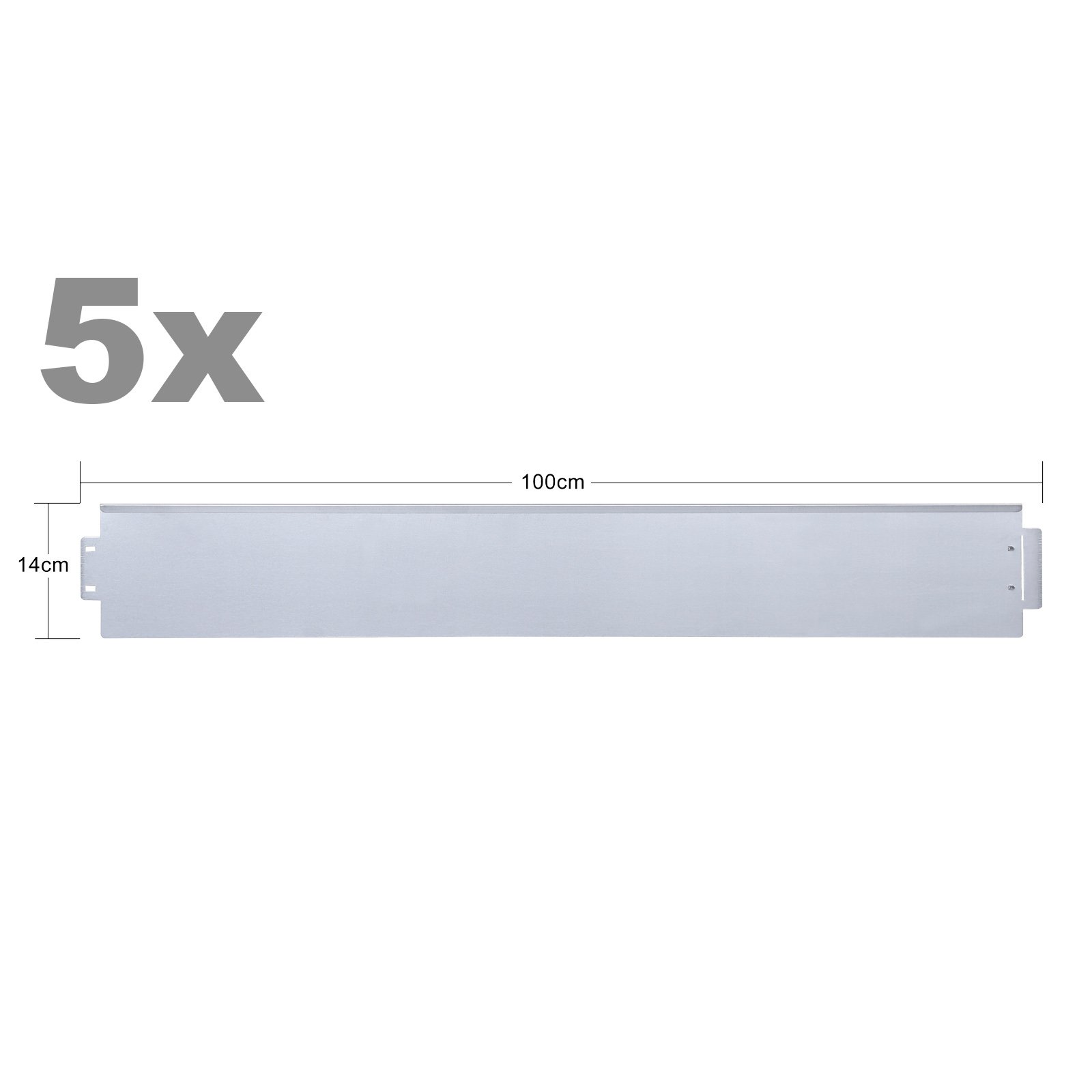 Borde para césped Metal galvanizado 5m Valla Delimitadores de Bordes Bordura Jardín