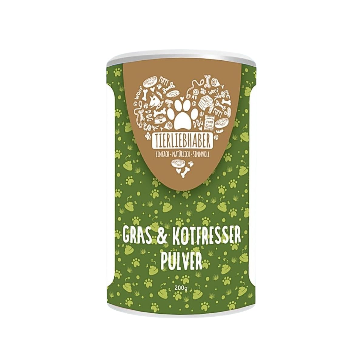 TIERLIEBHABER – Gras- & Kotfresser Pulver für Hunde – bei Fressen von Gras & KOT – beruhigt den Magen & reduziert Sodbrennen – Grasfresser Pulver mit Heilerde, Anis & Fenchel (200g)