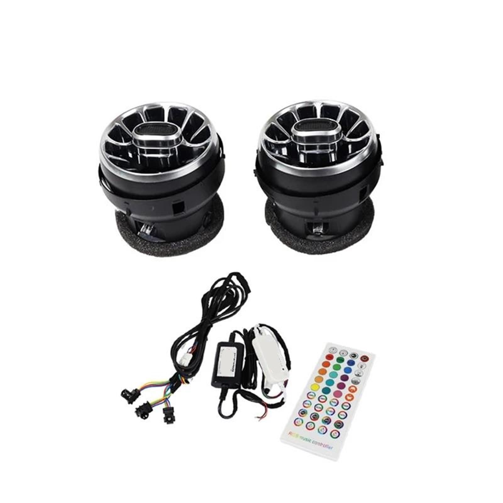 PIOGIGIMMN For Ford Mustang 2015-2021 Car Dashboard Air Conditioning Turbine Outlet Vents Ambient Light car air conditioning vent assembly(2PCS)