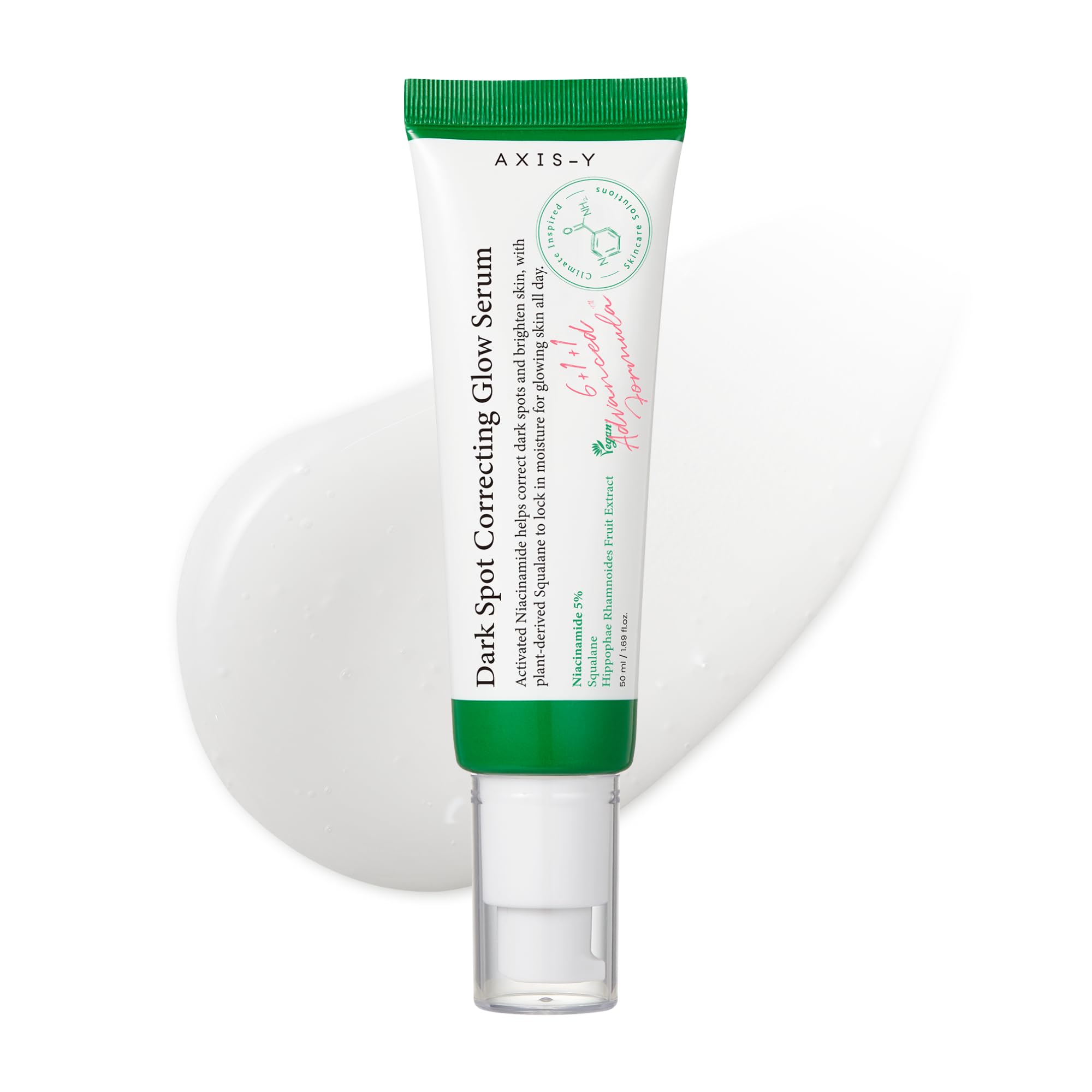 AXIS-Y Dark Spot Correcting Glow Serum 50ml - 5% Niacinamide Dark Spot Remover For Face - Vegan Korean Skin Care Niacinamide Serum for All Skin Types - 1.69 fl. oz.