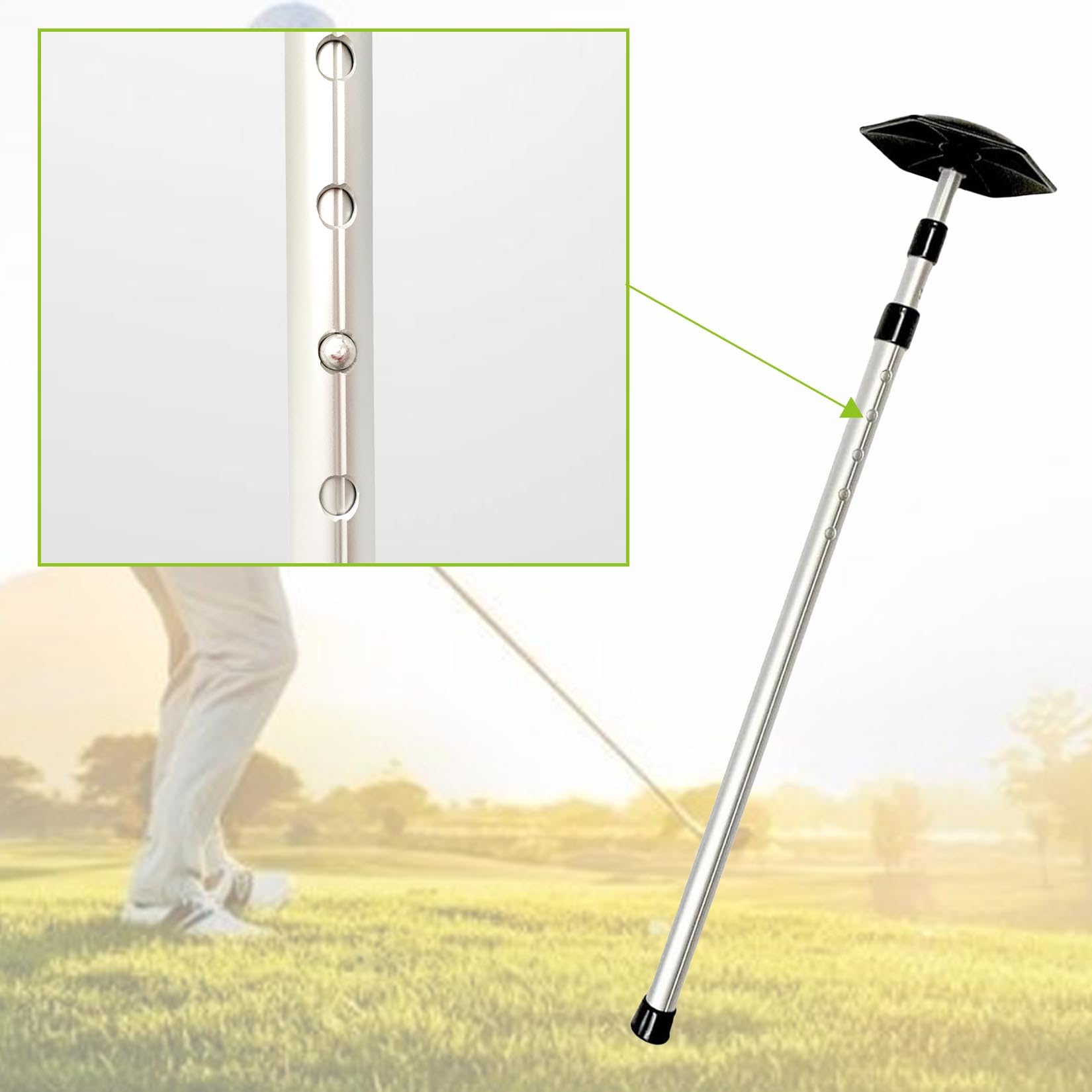 Canne de Support télescopique réglable en Aluminium pour Sac de Club de Golf