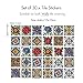 30 Pcs Mediterranean Style Peel and Stick Wall Tile Decals - Waterproof Vinyl Stickers for Kitchen Backsplash, Bathroom, Stair Riser Decor - Spanish Floral Pattern - 4x4 Inch
