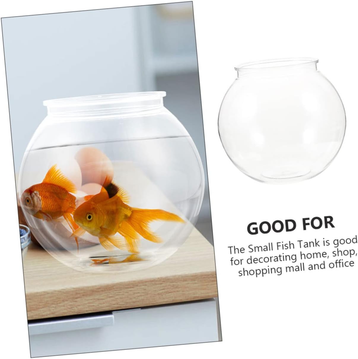 Clear Tank Transparent Fish Bowl for Decor Multi-Functional Aquarium for Fish Shrimp and Turtles