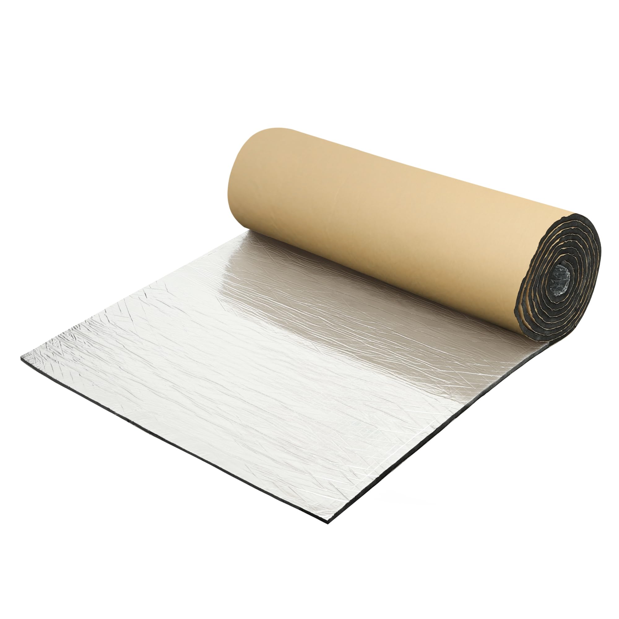 Tappetino Insonorizzante Per Auto - Schiuma Celle Chiuse 10mm Con Alluminio, 100x60cm