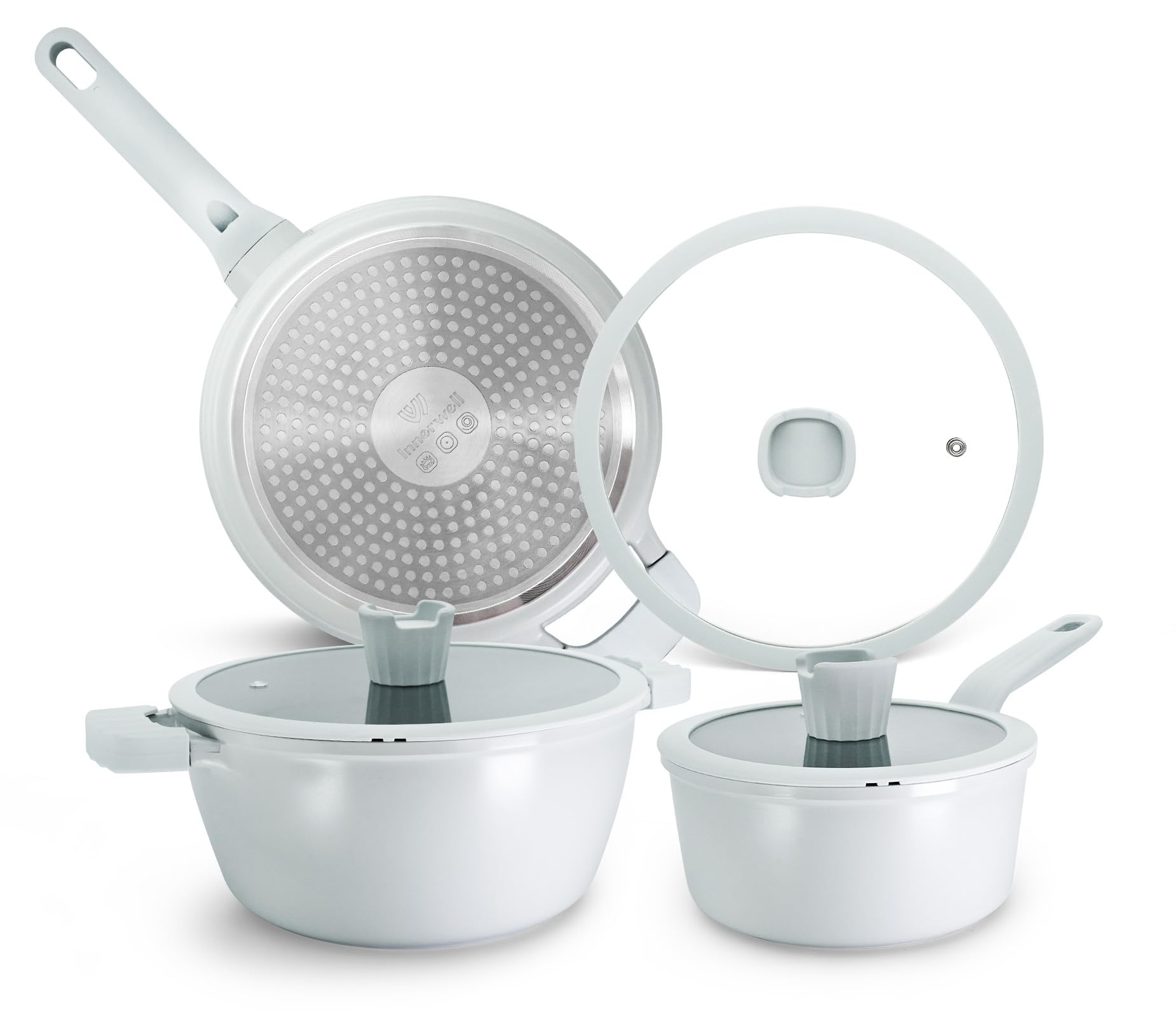 ヘルシーセラミック鍋・フライパンセット Amazon.co.jp: Innerwell セラミック鍋とフライパンセット 6点
