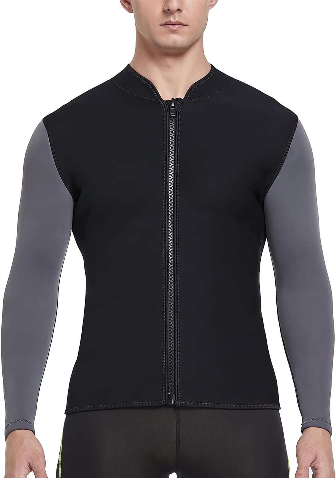 DEHAI Mens Women's Wetsuit Top Jackets, 2mm 3mm Neoprene Kids Wet Suit Long Sleeve Shirt and Youth Front Zip Sleeveless Vest, Water Sports Keep Warm for Diving Swimming Waterski Surfing