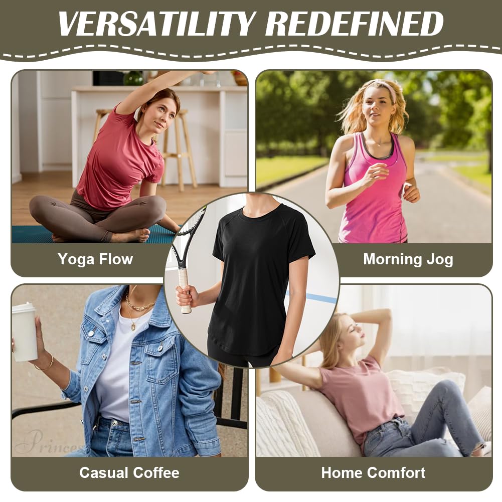 DiULi Camiseta Deportiva Mujer Manga Corta con Malla Espalda Ajuste Holgado Ropa Entrenamiento Atlético Yoga Pilates Fitness Top