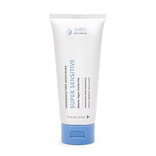 Crema hidratante facial súper sensible, para pieles sensibles y secas, loción sin fragancia, hecha con manteca de karité + ácido hialurónico vegano