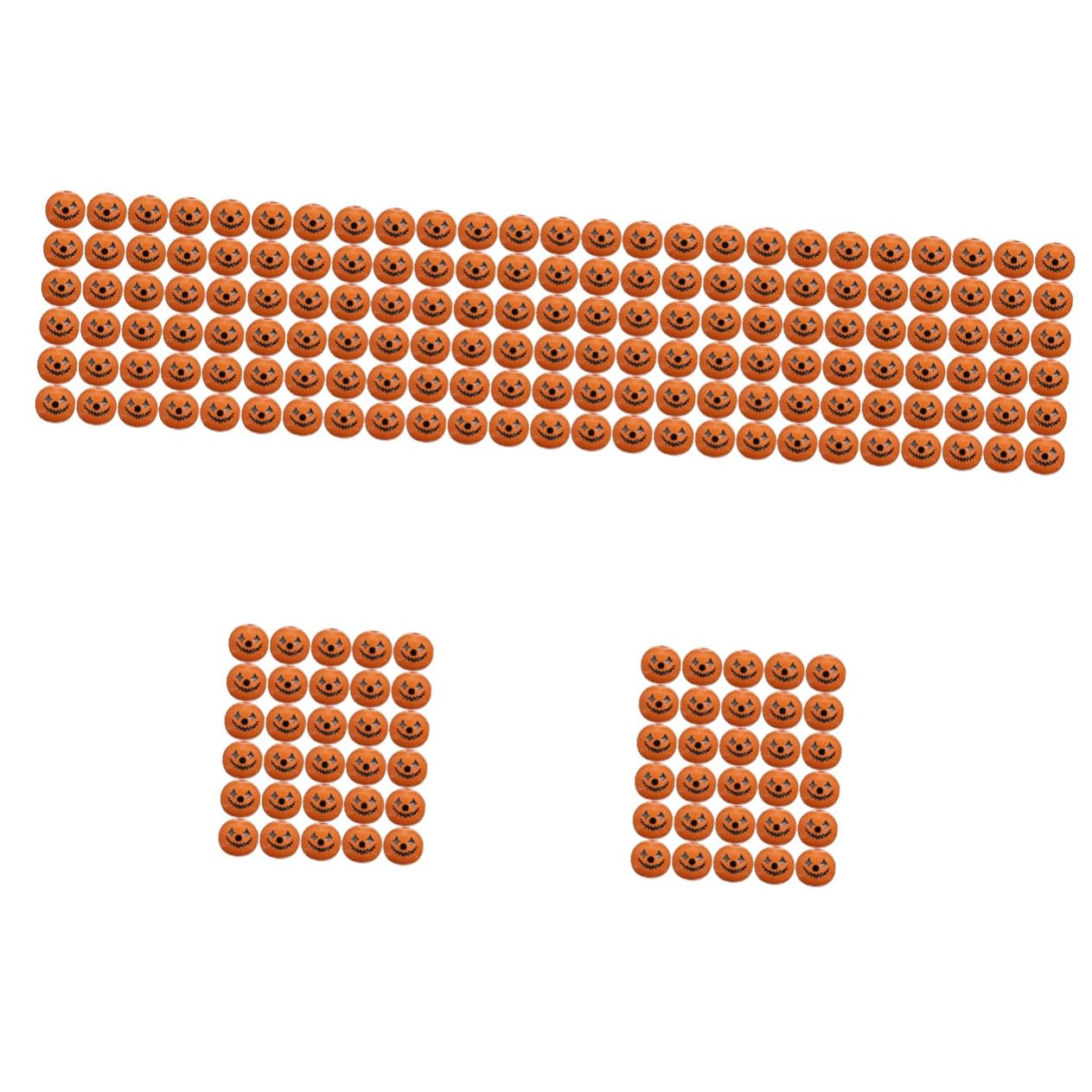 Abaodam 210 Stück Holzperlen und Selbstgemacht Schmuck Zubehör Rund ohne Grate Halloween Orange Kürbis Glatte Oberfläche zum Basteln von Armbändern