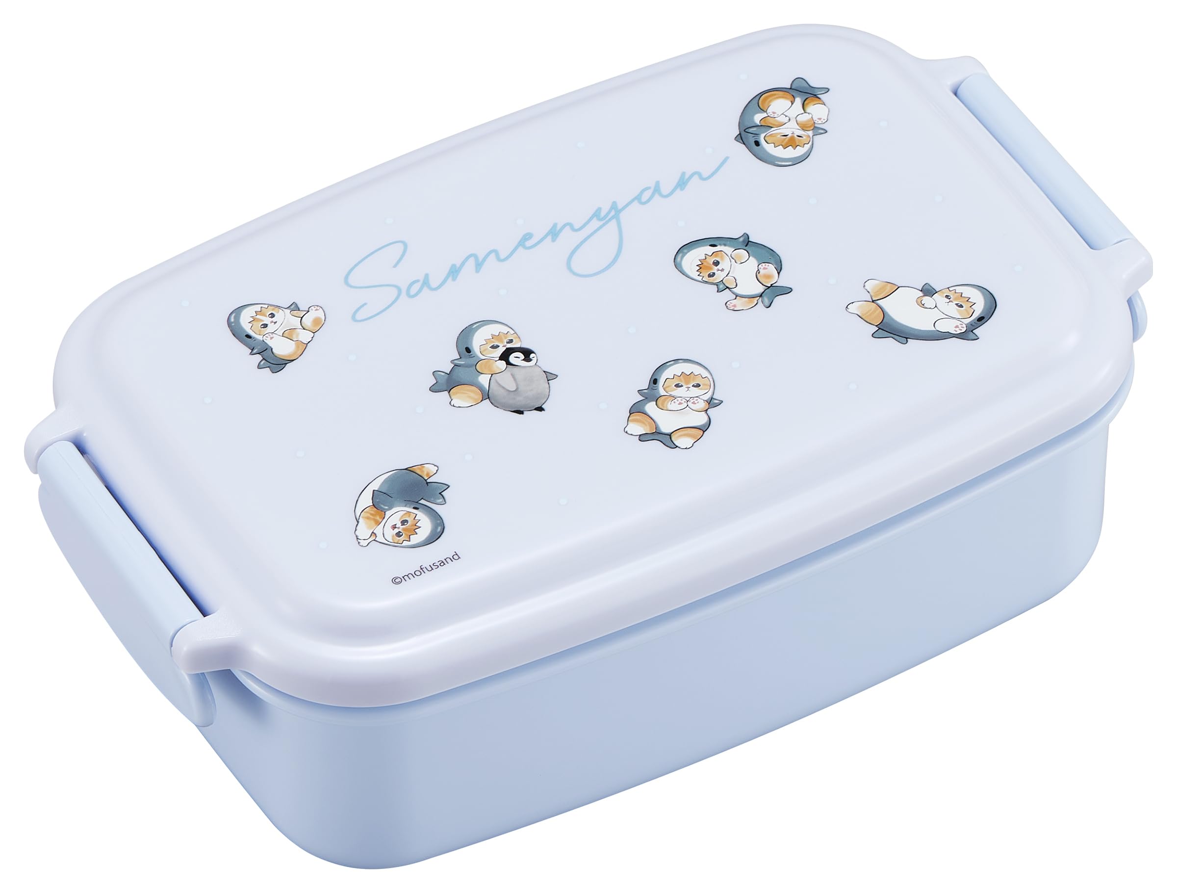 mofusand Cat Bento Lunch Box with Dividers 17oz Plastic Japan