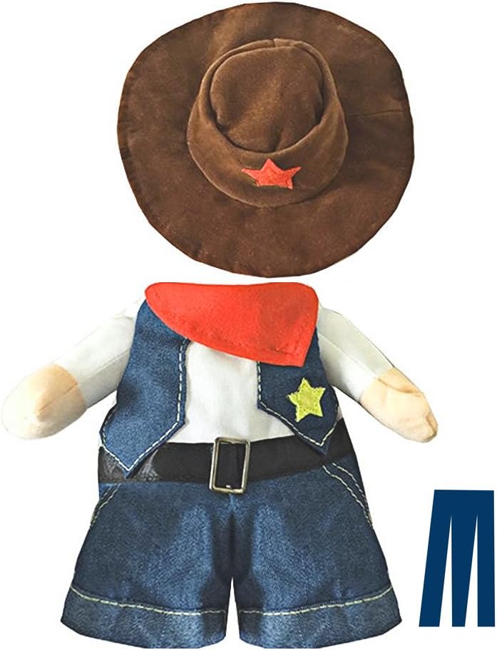 Amazon.com : Mikayoo Pet Dog Cat Halloween Costumes,The Cowboy for Party  Christmas Special Events Costume,West Cowboy Uniform with Hat,Funny Pet  Cowboy Outfit Clothing for Dog cat(L) : Pet Supplies