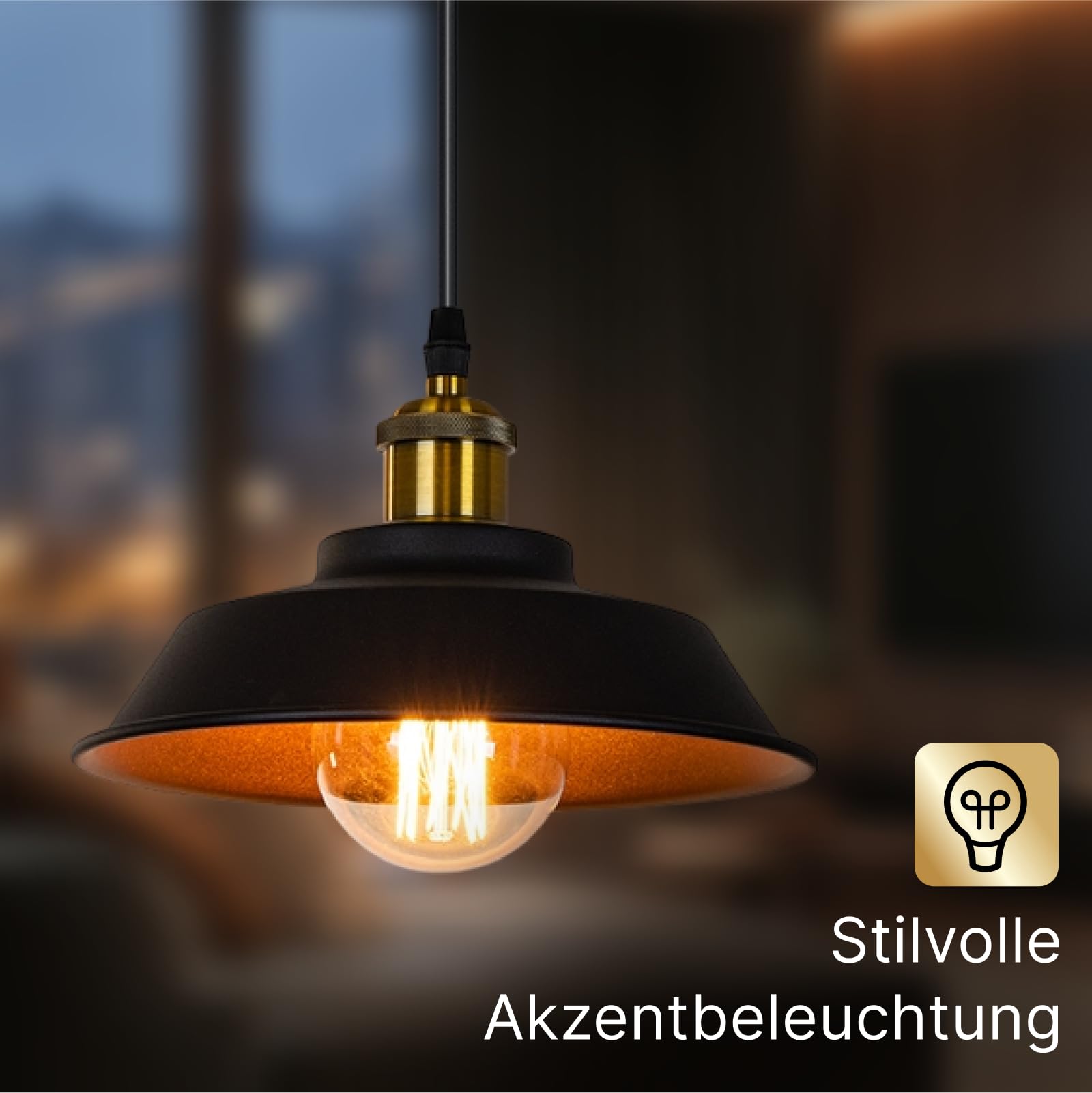 Lámpara colgante de techo para bombilla LED, metal, luz interior para pasillo, salón y cocina