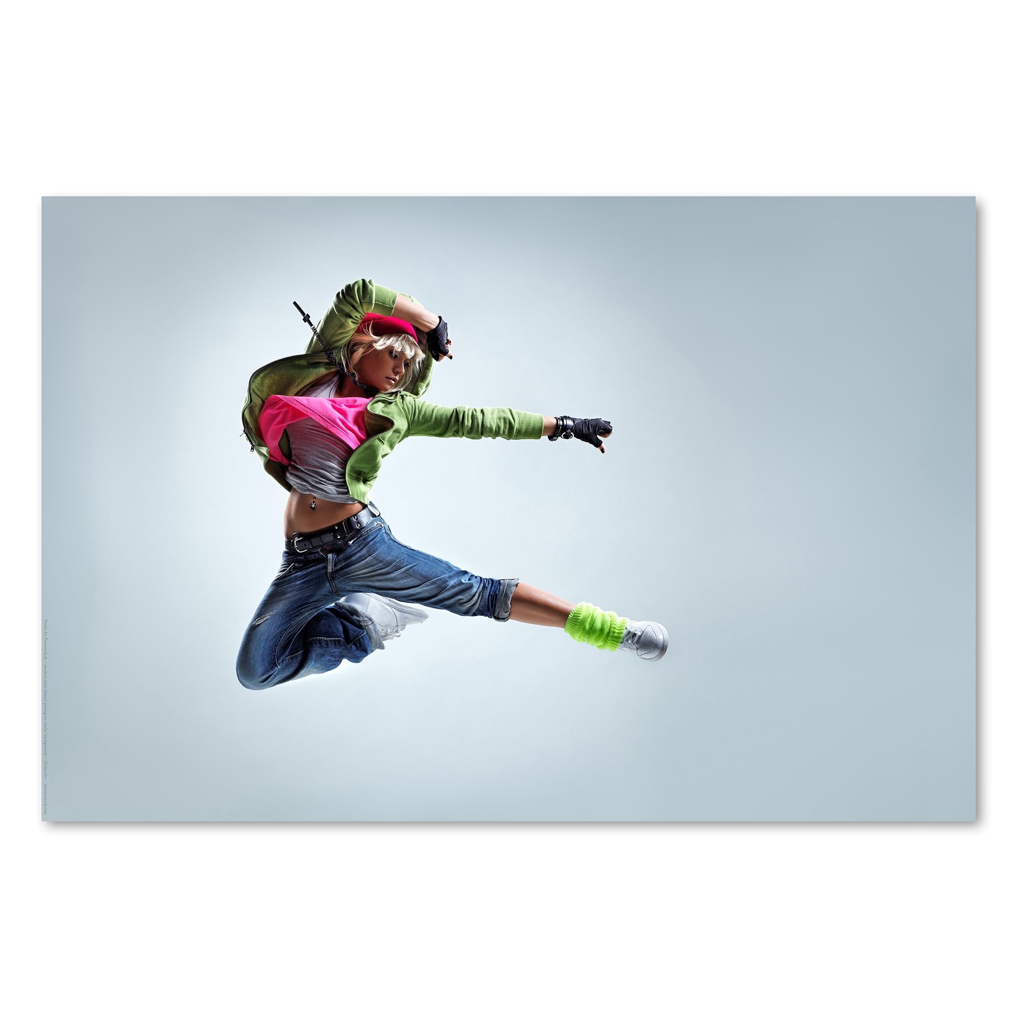 Postereck - 0195 - Hip hop, tancerz, muzyka, street dance, kobieta. Wydruk, Druk, Sztuka Ścienna, Dekoracja. - ekran - 75,0 cm x 50,0 cm