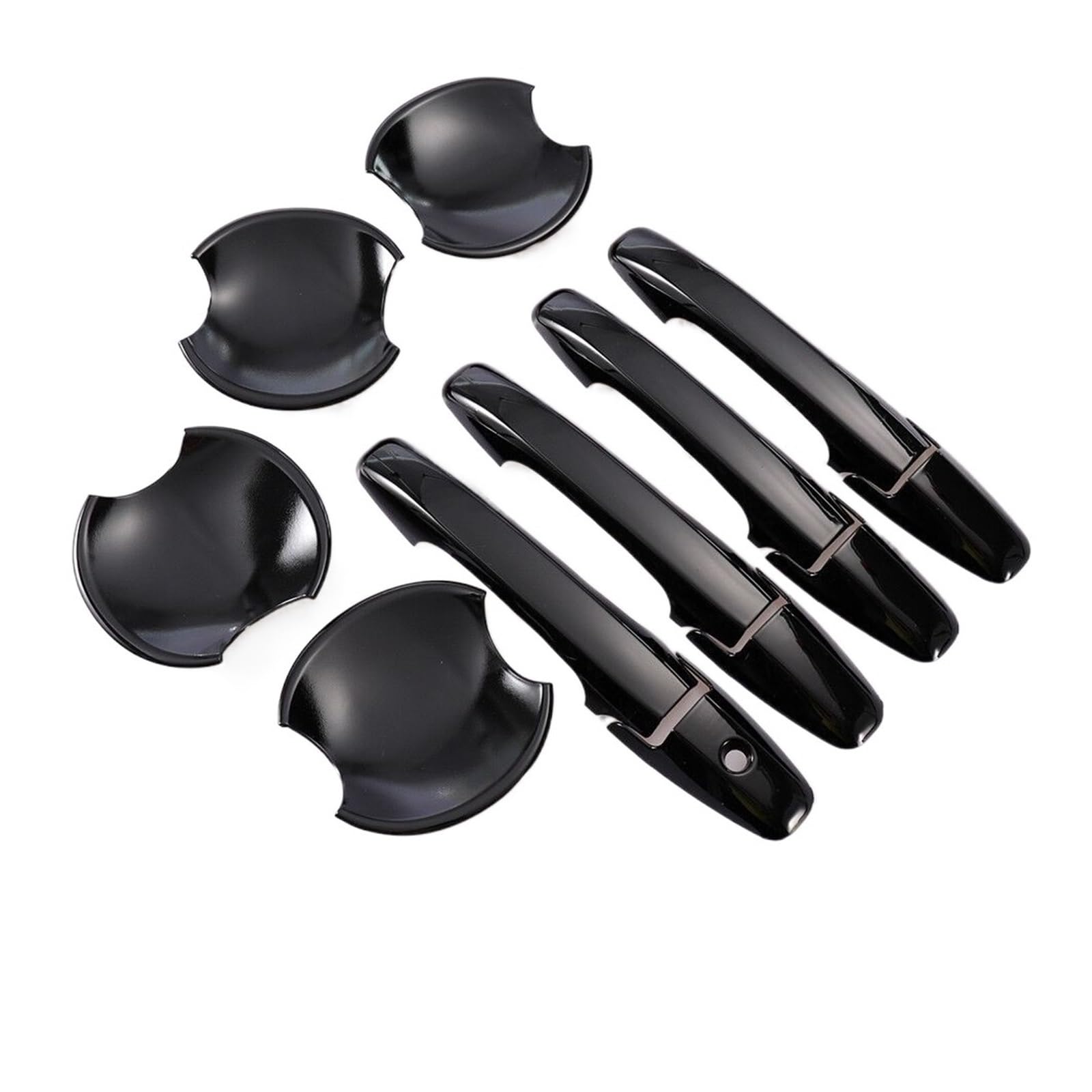 Drezzo Car Exterior Door Handle for Civic 2006-2011 Glossy Black Chrome Car Door Handle Cover Decor Trim Styling(Handle Bowl 1)