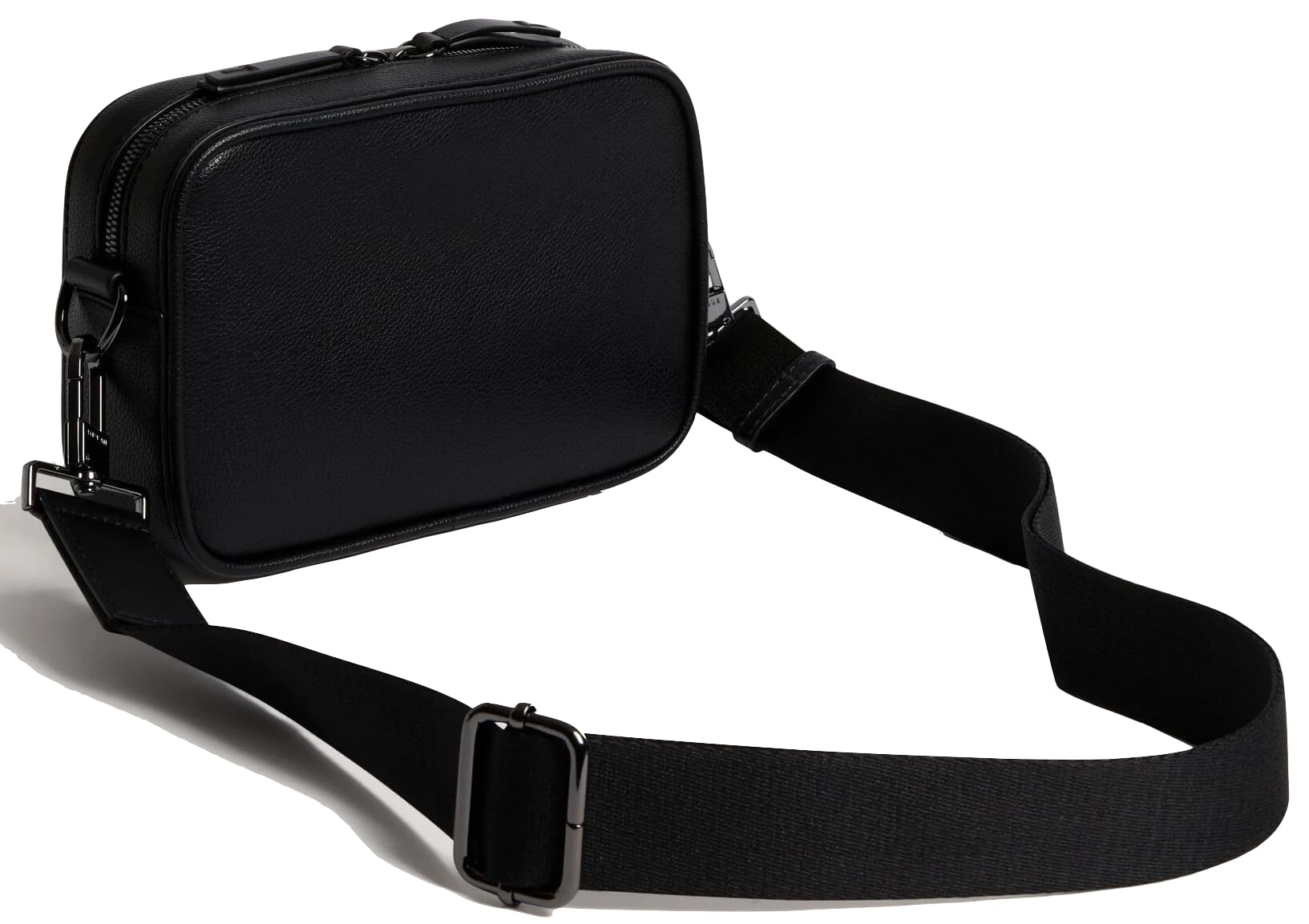Ted Baker Script Logo Kunstleder Herren Crossbody Bag Schwarz