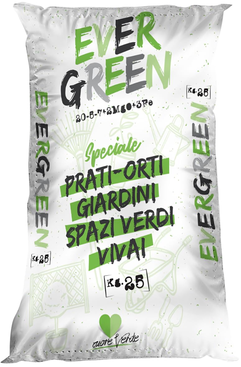 EVERGREEN CONCIME MINERALE PER PRATI, SPAZI VERDI E GIARDINI KG 25