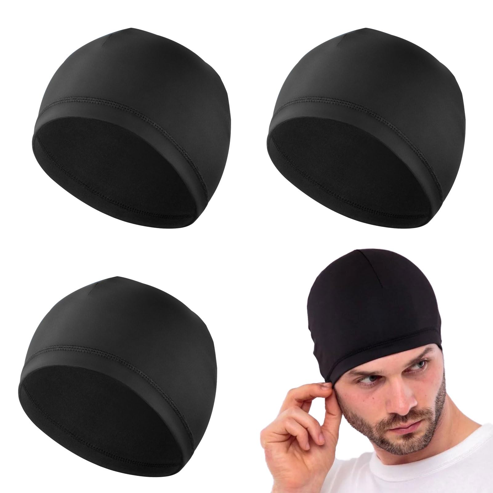 2 Pièces Bonnet Sous Casque Moto De Cyclisme, Doublure De