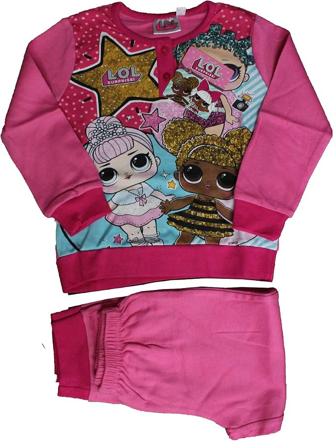 Russo Tessuti Pigiama Bimba Bambina LOL Tuta Rosa Maniche Lunghe Caldo  Cotone 100%-Rosa-7 Anni : Amazon.it: Abbigliamento