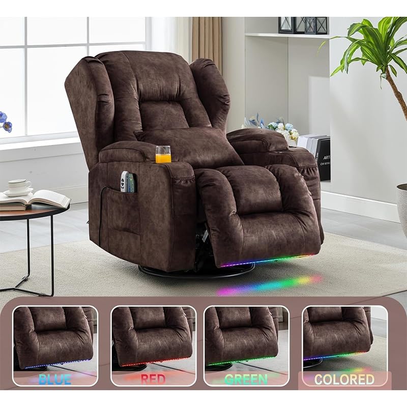 Sillón con función reclinable eléctrico color único miniatura 5