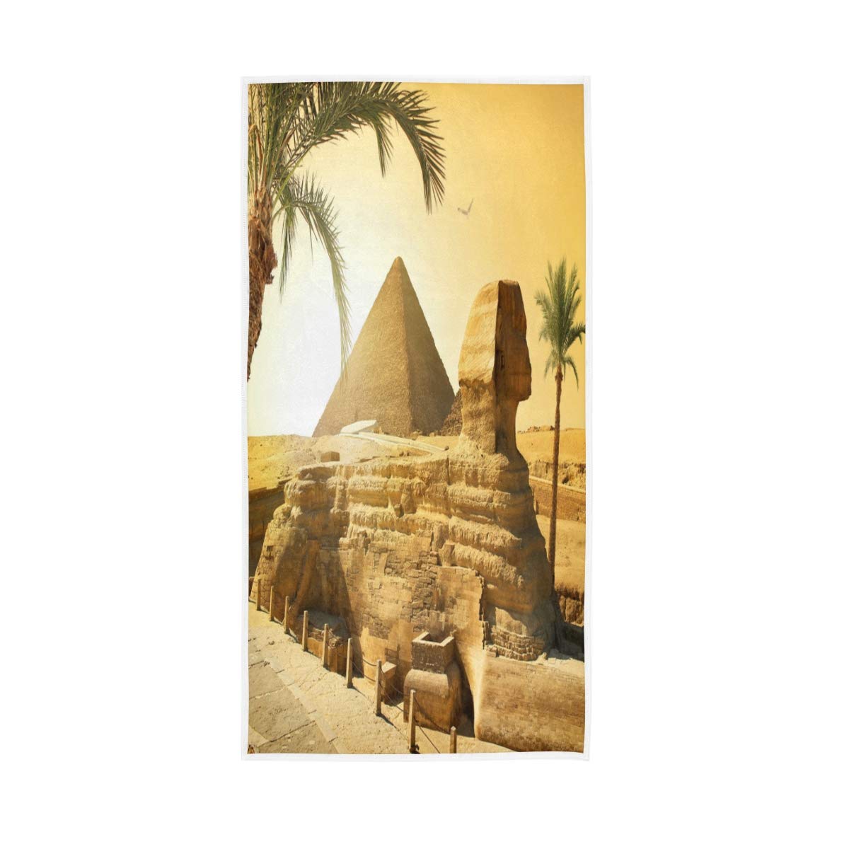 ALAZA phinx Pyramid Egyptian Palm Tree Soft Bath Hotel Spa Hand Gym Sport Towel 30 x 15 Inches