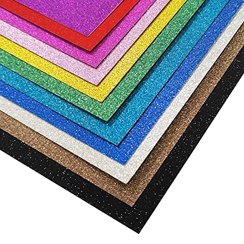 Glitter Cardstock Paper Assorted Colors For Craft Project (11 Sheets) #TOP2