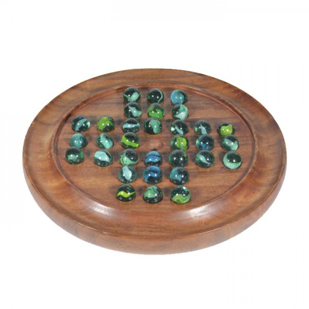 madera hecha a mano Junta Juego de solitario
