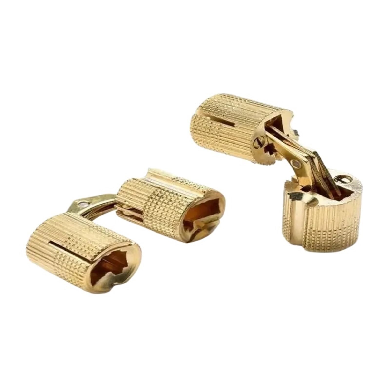 Haogui 2-6pcs 8-18mm Invisible Barrel Hinge, Cabinet Hardware Fitting for Furniture Door Jewelry Gift Box(16mm 2pcs)
