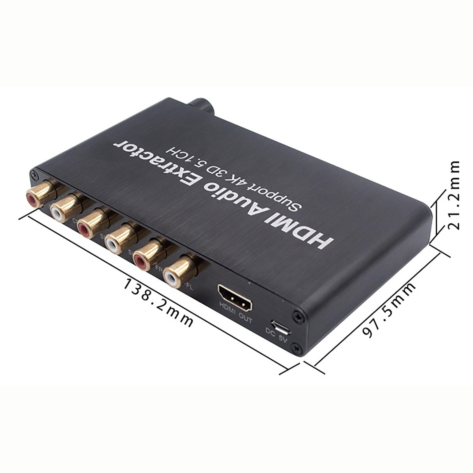 Convertisseur Audio numérique vers analogique HDMI 4K, décodeur Audio 5.1, Sortie Casque 3,5 mm, Lecteur réseau Compatible, HDTV, DVD Blu-Ray, DVD, PS3, DM500S, DM800HD, etc.
