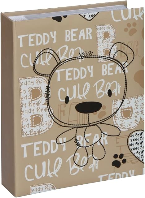 Hama album na zdjęcia (na wsuwki, wsuwane, do zdjęć, 100 stron, 10x15 cm, na prezent, książkowy, dla dziecka) Brązowy/Biały/Czarny
