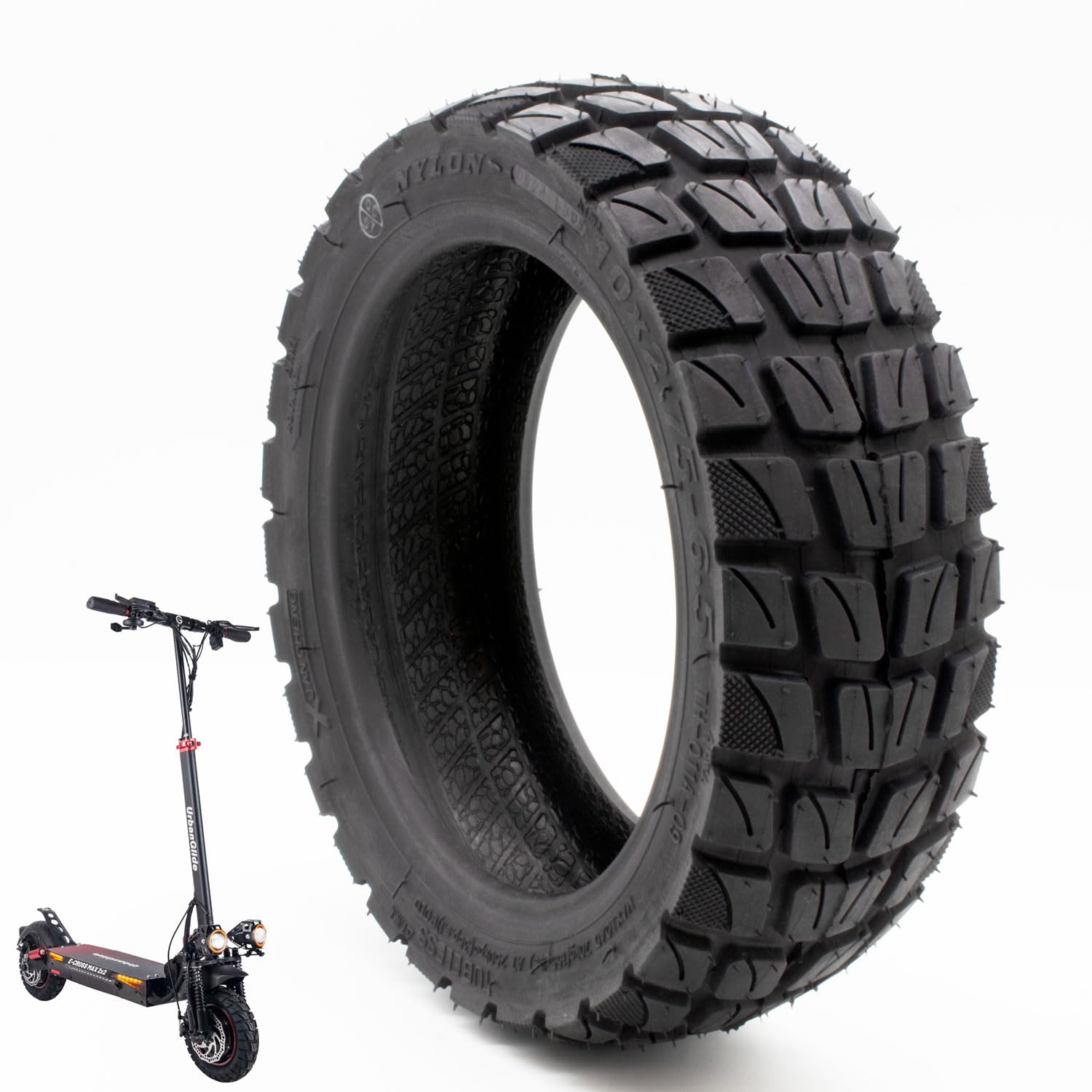 Electric Scooter 10x2.5 Inch Rubber Tyre Puncture Proof Durable Solid Tire For Max G30 Red 5 thumbnail image