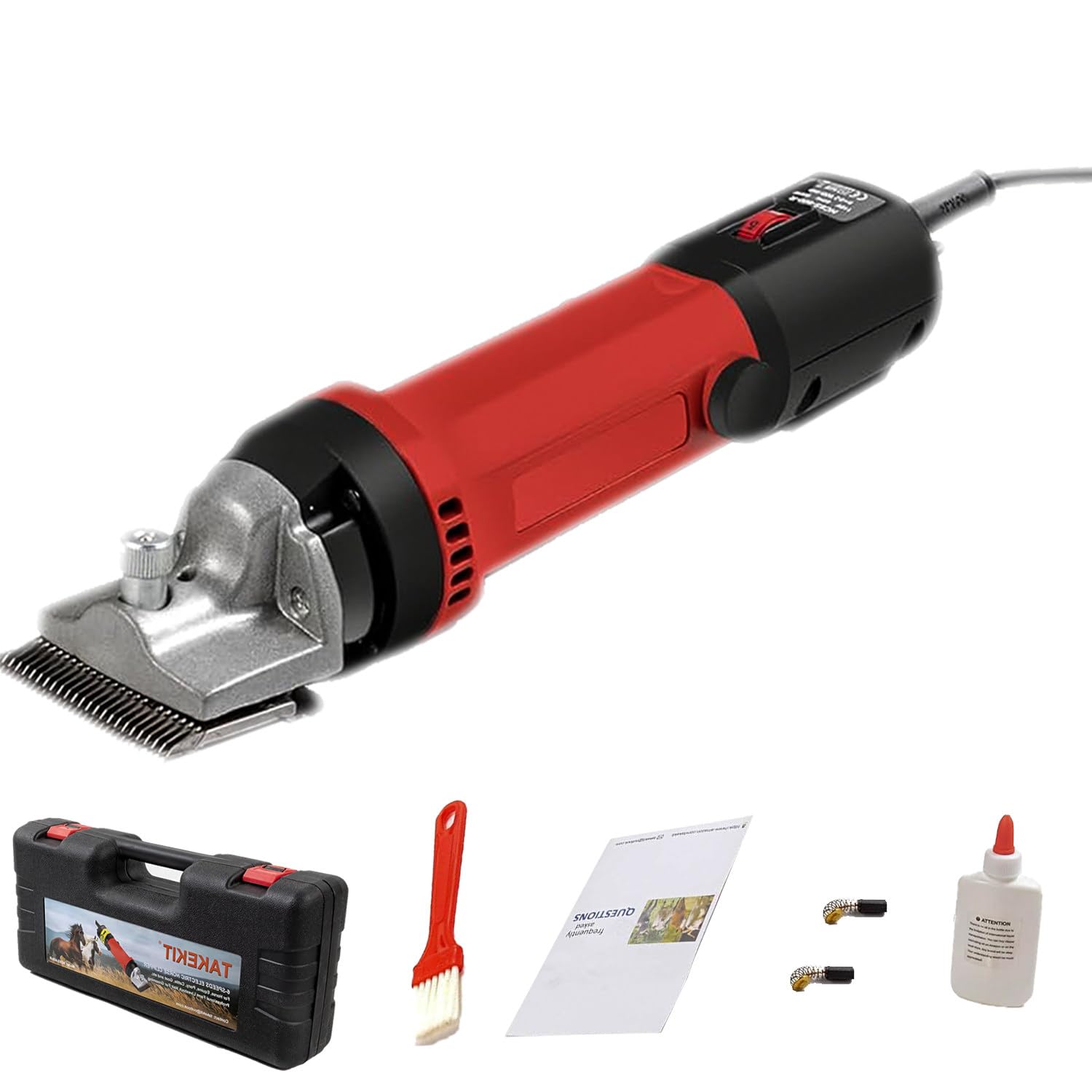 Esquiladora eléctrica de 690 W para Ganado, con 6 velocidades y Cuchillas Desmontables para Caballos, Vacas, Camellos y Perros Grandes. 220V