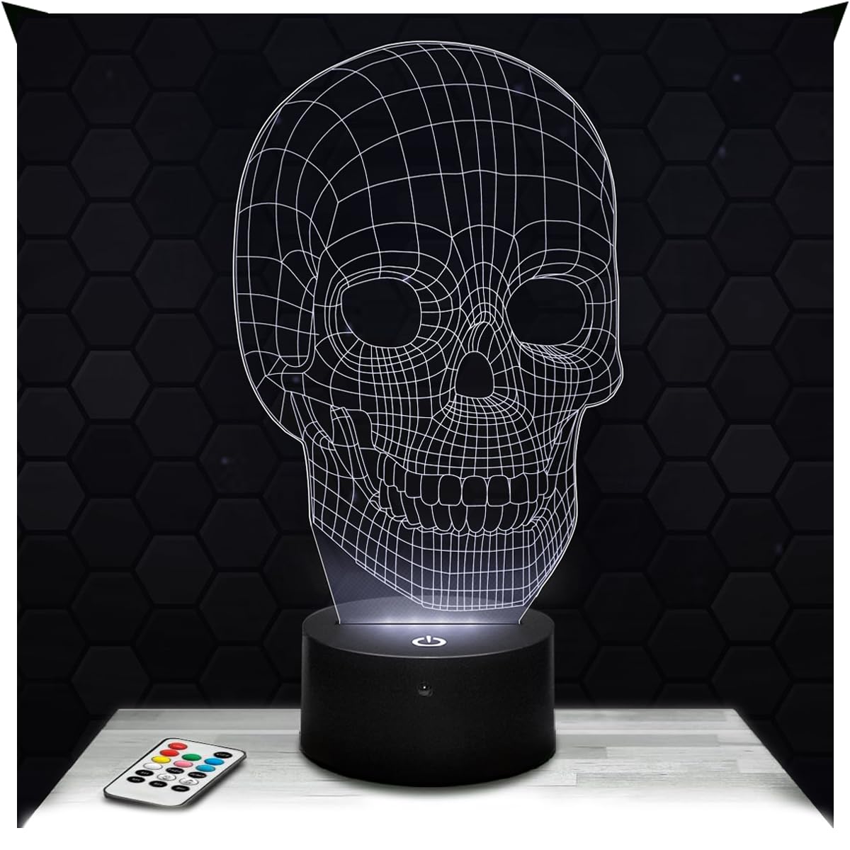 Lampephoto.fr - Skull 3D Lamp 3D LED Illusion Night Light, Christmas Birthday Gift Idea for Boys and Girls, Night Light for Children's or Adults' Bedroom, Gifts Merchandising