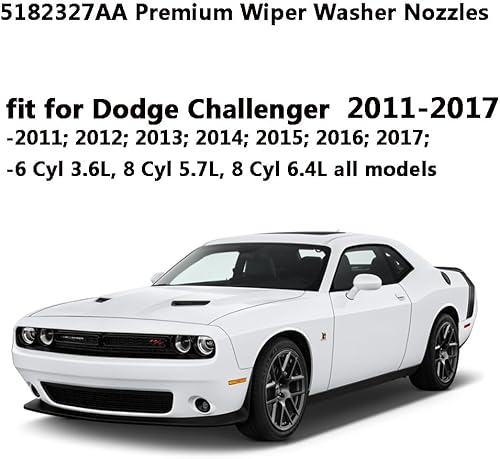 Miniatura 5 de 5182327AA - Boquillas de limpiaparabrisas prémium para Dodge ChallengerCharger 2011-2017  Chrysler 300 (2011-2023), boquilla de chorro de líquido