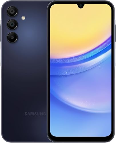 SAMSUNG Teléfono celular Galaxy A15 5G Serie A, teléfono inteligente Android desbloqueado de 128 GB, pantalla AMOLED, almacenamiento ampliable,