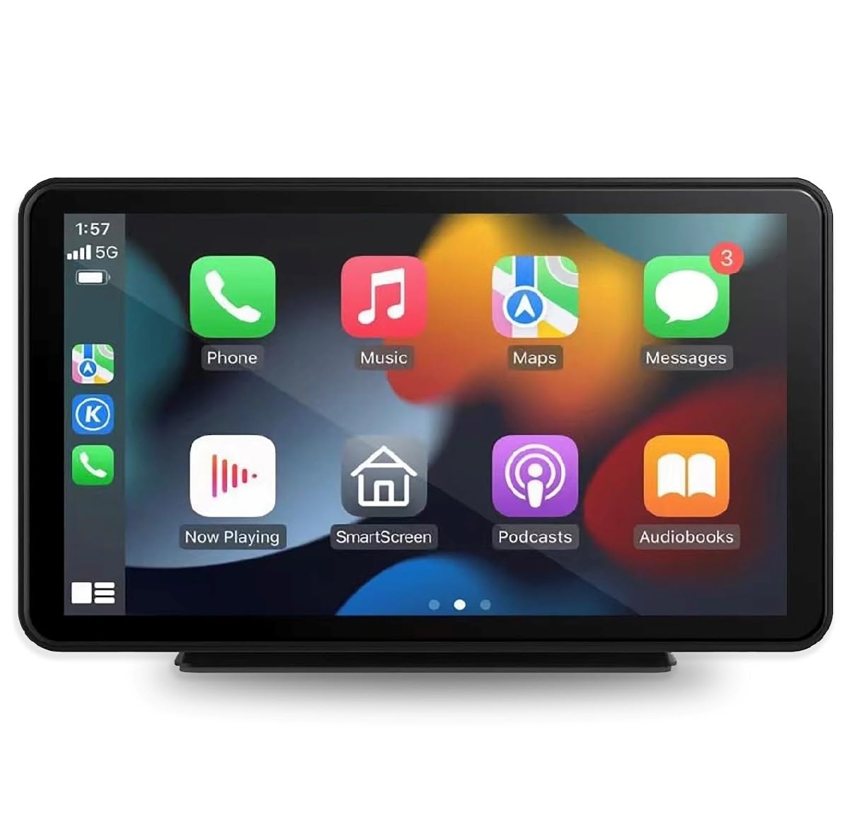 Wireless Car Stereo for Apple Carplay & Android Auto with Bluetooth 5.0, 7'' Touchscreen Portable CarPlay Car Radio with Siri, AUX, FM, Multimedia Player, GPS Navigation, Hands-free Calling, Airplay